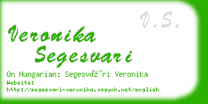 veronika segesvari business card